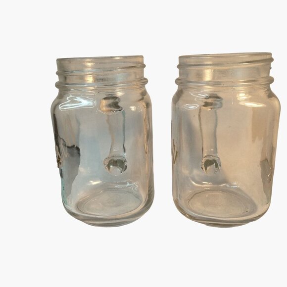 Mr Mrs Mason Jar Mugs Gold Script Writing Wedding Gift Anniversary Lot 2 - Picture 5 of 12